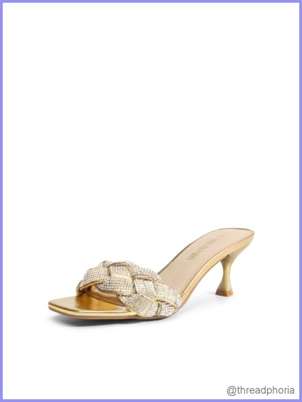 Rhinestone Open Toe Kitten Heel Sandals Women Slip On Dress Shoes Party